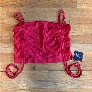 Red crop top